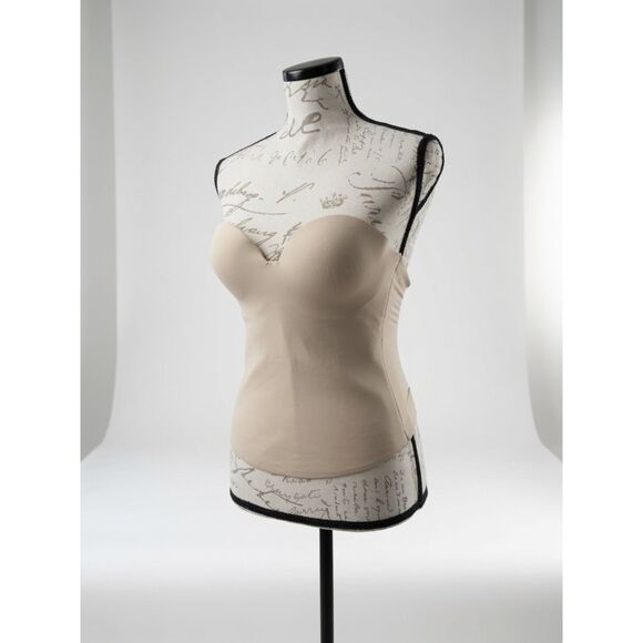 Coobies Other - Nude Beige Strapless Bustier Corset Top 38C – Structured Cups, Hook & Eye Back